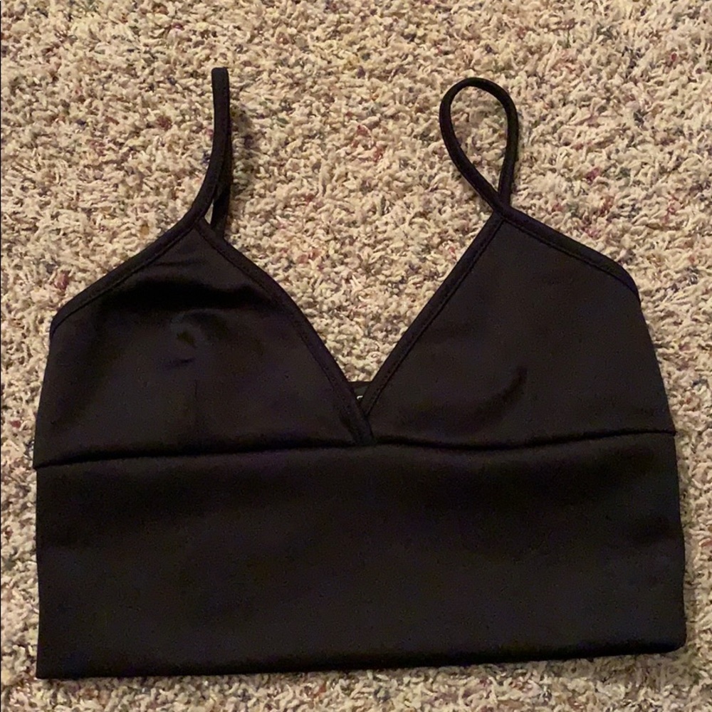 Black tank crop top
